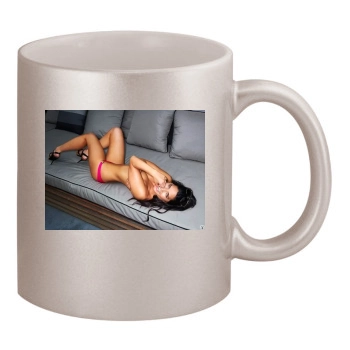 Olivia Munn 11oz Metallic Silver Mug