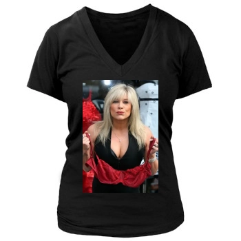 Samantha Fox Women's Deep V-Neck TShirt