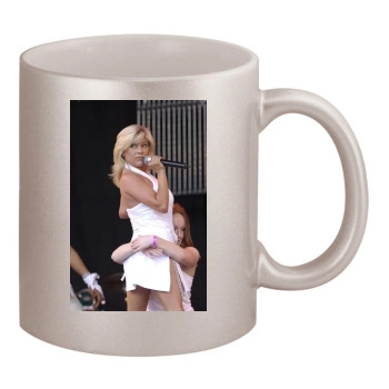 Samantha Fox 11oz Metallic Silver Mug