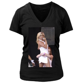 Samantha Fox Women's Deep V-Neck TShirt