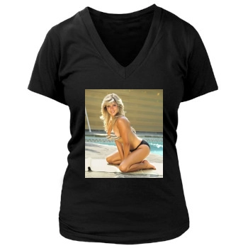 Samantha Fox Women's Deep V-Neck TShirt