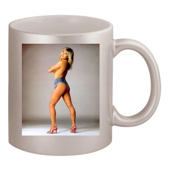 Samantha Fox 11oz Metallic Silver Mug