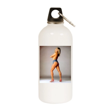 Samantha Fox White Water Bottle With Carabiner