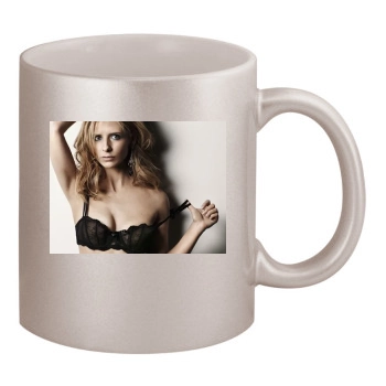 Sarah Michelle Gellar 11oz Metallic Silver Mug