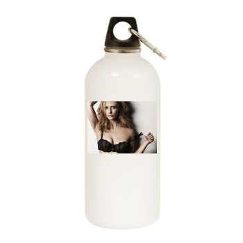 Sarah Michelle Gellar White Water Bottle With Carabiner