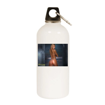 Stacy Keibler White Water Bottle With Carabiner