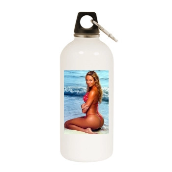 Stacy Keibler White Water Bottle With Carabiner