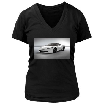 Ferrari 458 Italia Women's Deep V-Neck TShirt