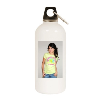 Selena Gomez White Water Bottle With Carabiner