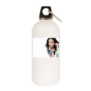 Shu Qi White Water Bottle With Carabiner