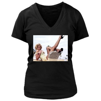 Arielle Kebbel Women's Deep V-Neck TShirt