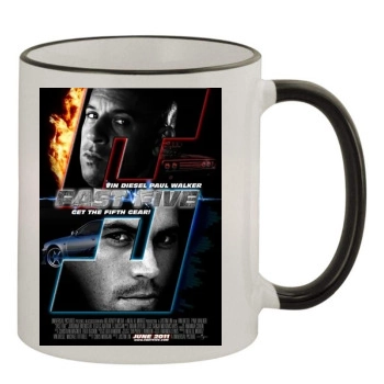 Fast Five 11oz Colored Rim & Handle Mug