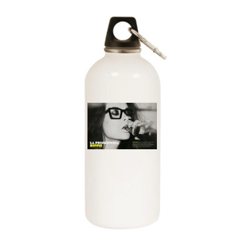 Olivia Wilde White Water Bottle With Carabiner