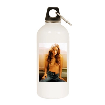 Olivia Wilde White Water Bottle With Carabiner