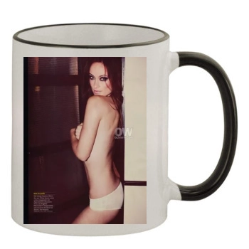 Olivia Wilde 11oz Colored Rim & Handle Mug