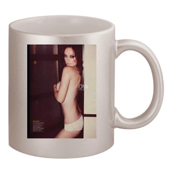 Olivia Wilde 11oz Metallic Silver Mug