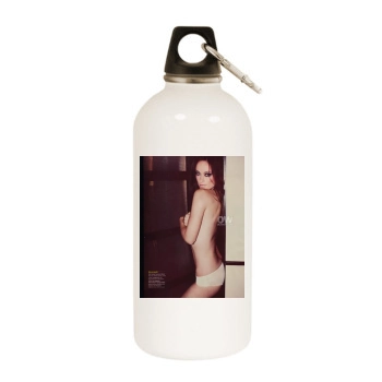 Olivia Wilde White Water Bottle With Carabiner