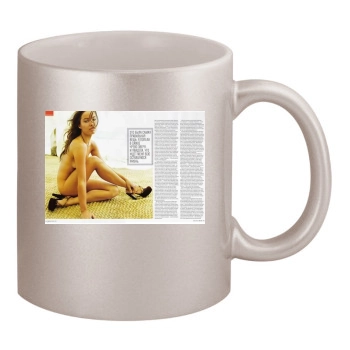 Olivia Wilde 11oz Metallic Silver Mug