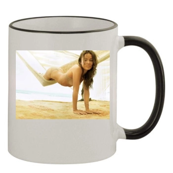 Olivia Wilde 11oz Colored Rim & Handle Mug