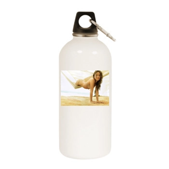 Olivia Wilde White Water Bottle With Carabiner