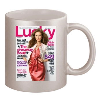 Olivia Wilde 11oz Metallic Silver Mug