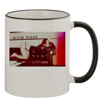 Olivia Wilde 11oz Colored Rim & Handle Mug