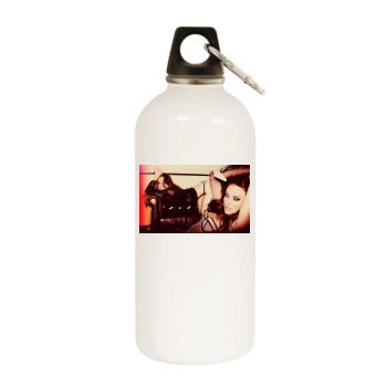 Olivia Wilde White Water Bottle With Carabiner