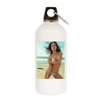 Olivia Wilde White Water Bottle With Carabiner