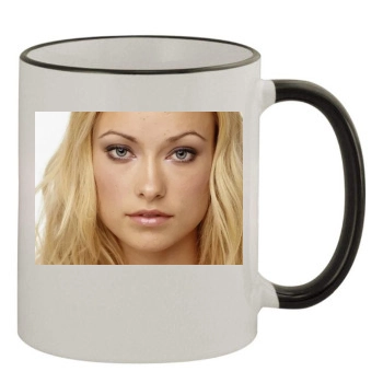 Olivia Wilde 11oz Colored Rim & Handle Mug