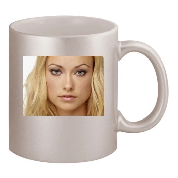 Olivia Wilde 11oz Metallic Silver Mug