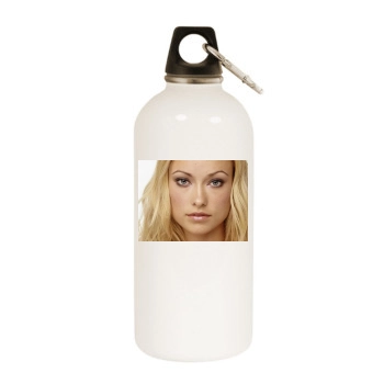 Olivia Wilde White Water Bottle With Carabiner