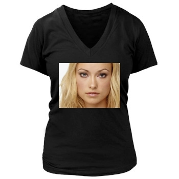 Olivia Wilde Women's Deep V-Neck TShirt