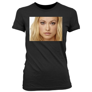 Olivia Wilde Women's Junior Cut Crewneck T-Shirt