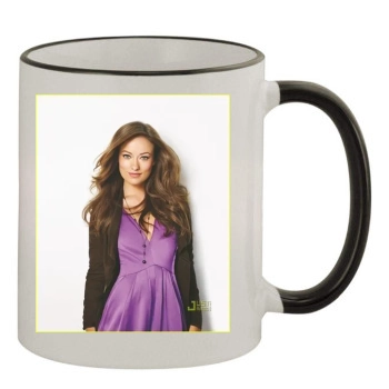 Olivia Wilde 11oz Colored Rim & Handle Mug