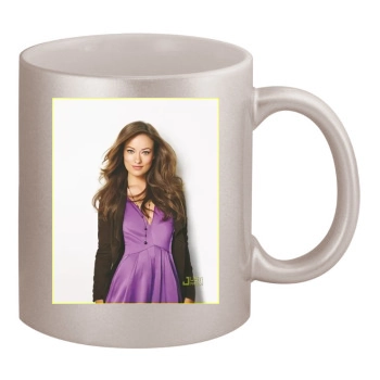 Olivia Wilde 11oz Metallic Silver Mug