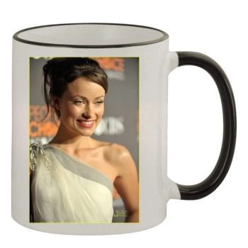 Olivia Wilde 11oz Colored Rim & Handle Mug