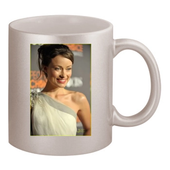 Olivia Wilde 11oz Metallic Silver Mug