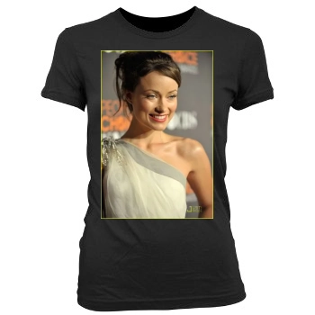 Olivia Wilde Women's Junior Cut Crewneck T-Shirt