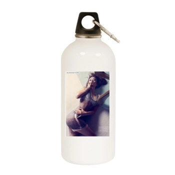 Olivia Wilde White Water Bottle With Carabiner