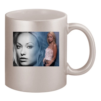 Olivia Wilde 11oz Metallic Silver Mug