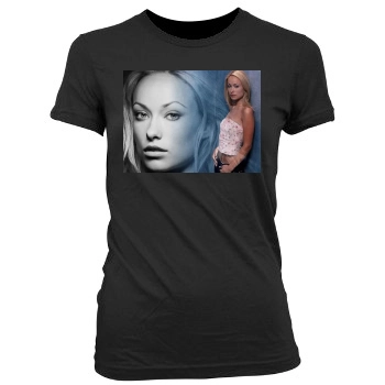 Olivia Wilde Women's Junior Cut Crewneck T-Shirt