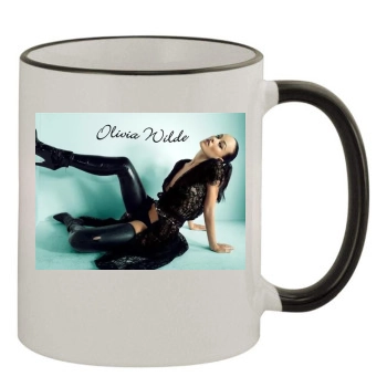 Olivia Wilde 11oz Colored Rim & Handle Mug