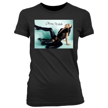 Olivia Wilde Women's Junior Cut Crewneck T-Shirt