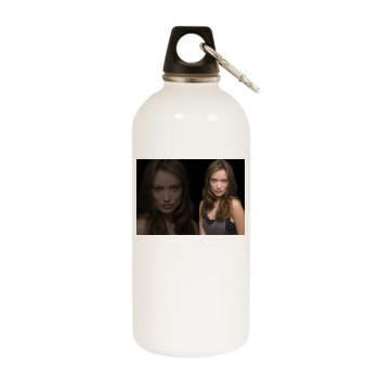 Olivia Wilde White Water Bottle With Carabiner