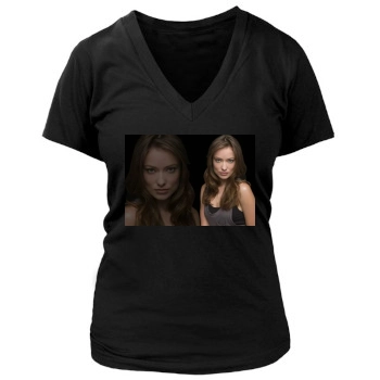 Olivia Wilde Women's Deep V-Neck TShirt