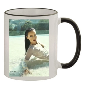 Olivia Wilde 11oz Colored Rim & Handle Mug