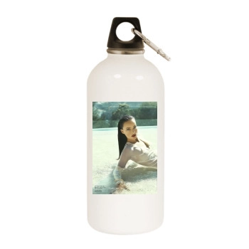 Olivia Wilde White Water Bottle With Carabiner