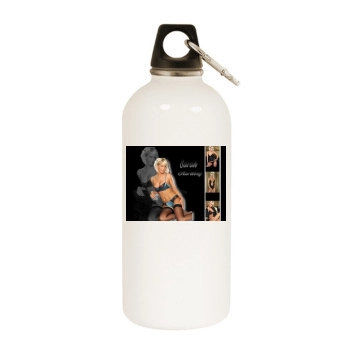 Sarah Harding White Water Bottle With Carabiner