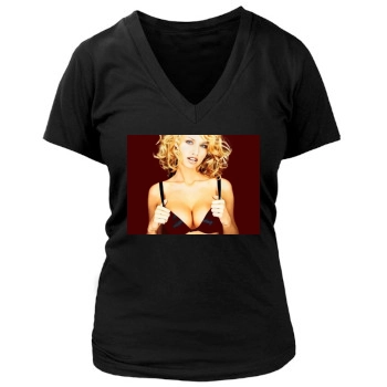 Adriana Karembeu Women's Deep V-Neck TShirt