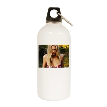 Adriana Volpe White Water Bottle With Carabiner